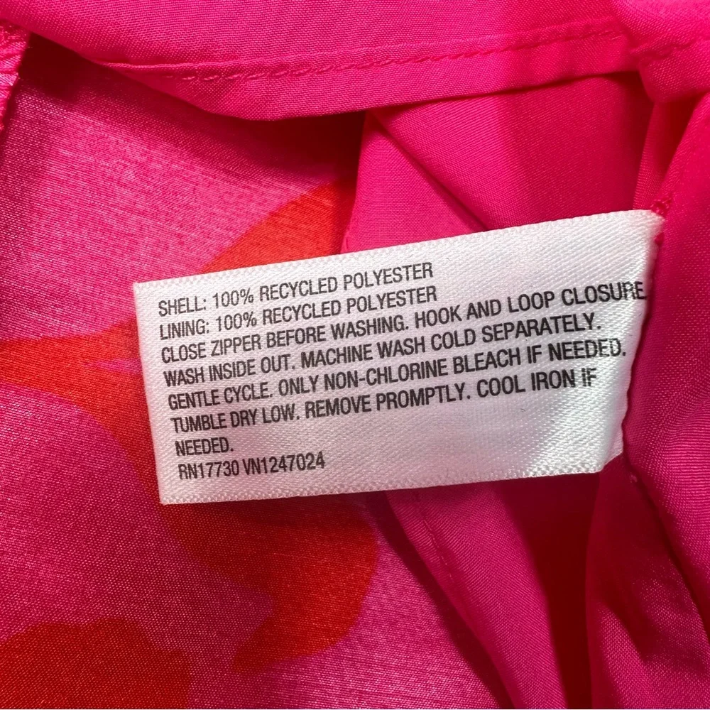 Kate Spade x‎ Target Classic Rose Peplum Midi Dress in Pink and Red Size 6 NWT